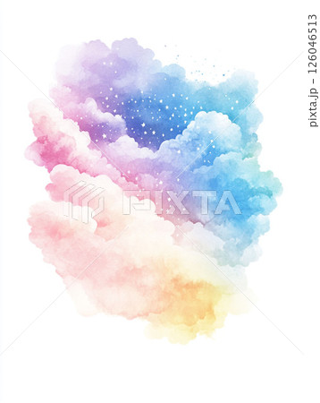 カラフルな雲のイラスト 126046513