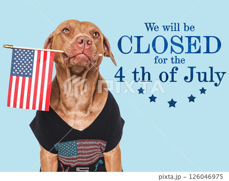 Signboard with the inscription We will be closed 126046975