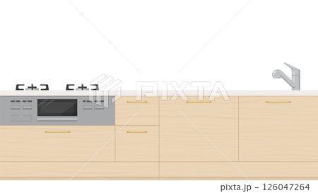 システムキッチンの背景イラスト 126047264