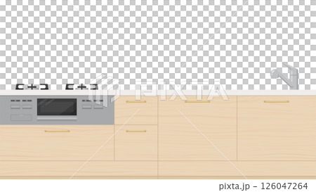 システムキッチンの背景イラスト 126047264