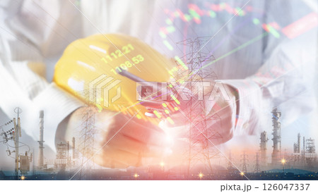 The concept of rising energy costs, energy shortage crisis, energy-intensive industries, Industry 5.0 The concept of rising energy costs, energy shortage crisis, energy-intensive industries, Industry 5.0 126047337
