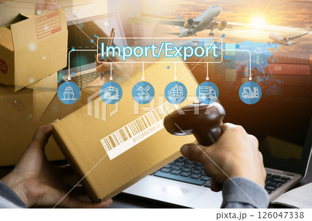 The concept of selling goods and transporting goods and services internationally The concept of selling goods and transporting goods and services internationally 126047338