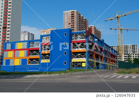Multi-storey parking in new residential district Multi-storey parking in new residential district 126047635