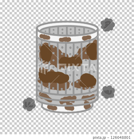 Illustration of a dirty washing machine 126048801