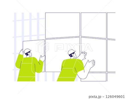 Cladding system abstract concept vector illustration. Cladding system abstract concept vector illustration. 126049601