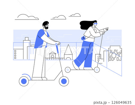 Tour on the wheels isolated cartoon vector illustrations. 126049635
