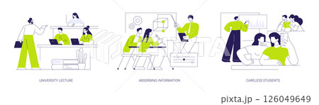 Acquire knowledge isolated cartoon vector illustrations se 126049649