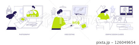 Creative online courses isolated cartoon vector illustrations se Creative online courses isolated cartoon vector illustrations se 126049654