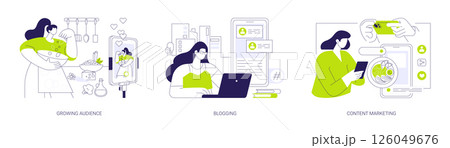 Social media online education isolated cartoon vector illustrations se Social media online education isolated cartoon vector illustrations se 126049676