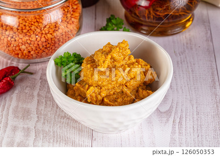 Indian cuisine - Lentil vegan dal 126050353