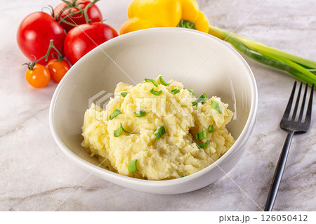 Mashed potato with green onion 126050412