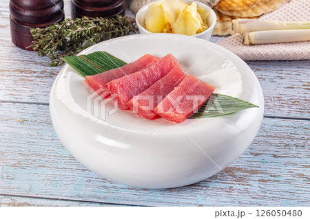 Japanese sliced tuna sashimi fish 126050480