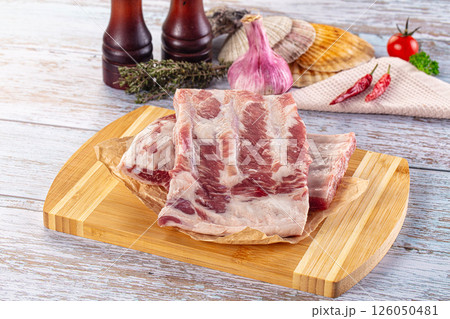 Raw pork ribs for cooking 126050481