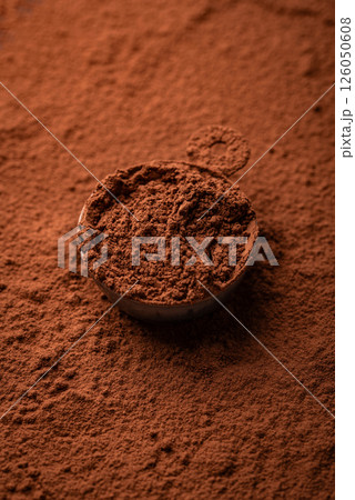 Cocoa powder chocolate texture background 126050608