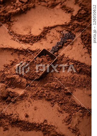 Cocoa powder chocolate texture background Cocoa powder chocolate texture background 126050612