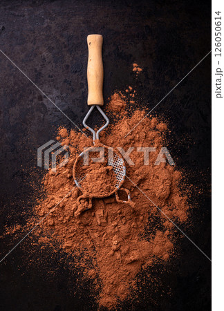 Cocoa powder chocolate texture background Cocoa powder chocolate texture background 126050614