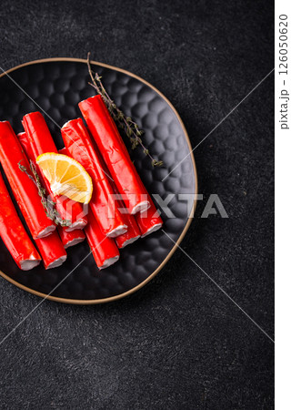 Surimi sticks from crab meat Surimi sticks from crab meat 126050620