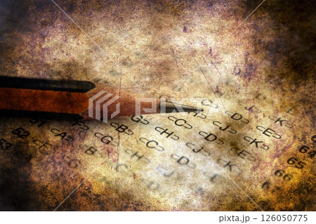 Answer sheet grunge concept 126050775