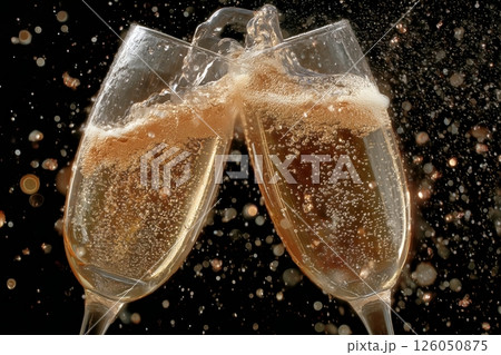 Celebration With Sparkling Drinks During a Joyful Occasion at a Festive Gathering Celebration With Sparkling Drinks During a Joyful Occasion at a Festive Gathering 126050875