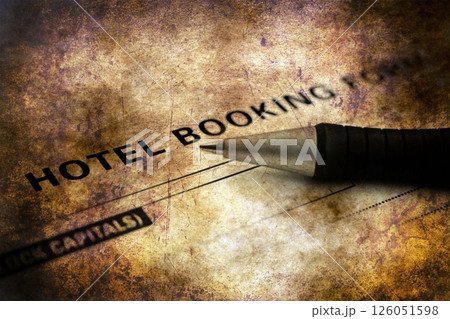 Hotel booking form grunge concept 126051598