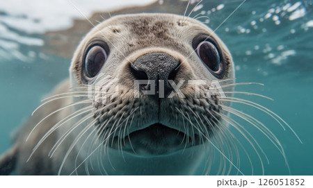 Atlantic Seal in the water 126051852