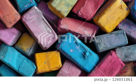 Color Chalk Texture Abstract Backgroundのイラスト素材 [126051861] - PIXTA