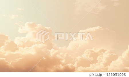 Soft Pastel Clouds Gently Fill The Sky 126051908