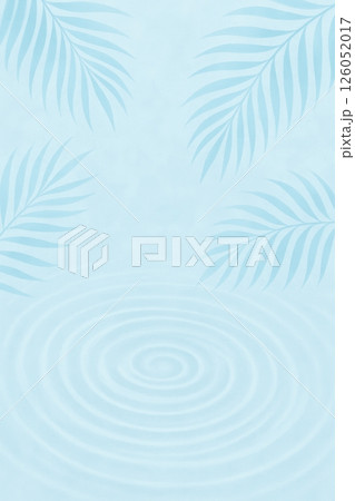 Calm Water Ripples Among Palm Leaves in a Tranquil Setting 126052017