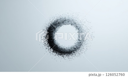 Abstract 3D Composition of a Particle Ring in...のイラスト素材 [126052760] - PIXTA
