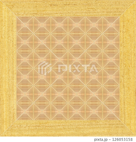 Wooden marquetry frame can be patterns created from the combination of pine wenge and walnut wood, wooden floor, parquet, cutting board 126053158