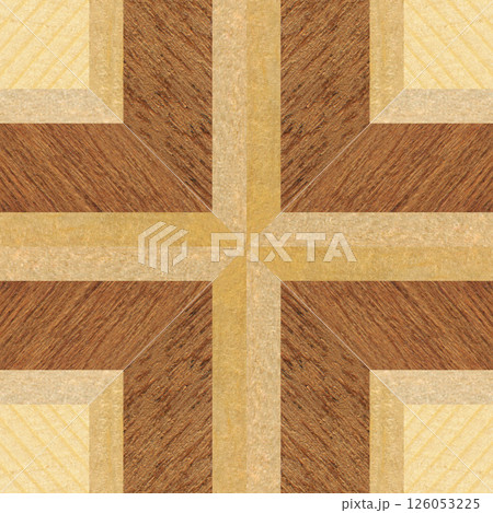 Wooden marquetry frame can be patterns created from the combination of pine wenge and walnut wood, wooden floor, parquet, cutting board 126053225
