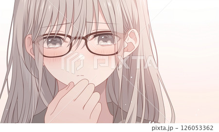 ドキドキする女子高生・イラスト「AI生成画像」 126053362