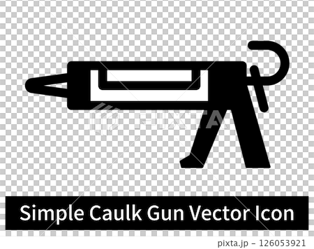 Simple waterproof construction icon Caulking gun 126053921