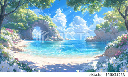 アーチのある海岸 126053958