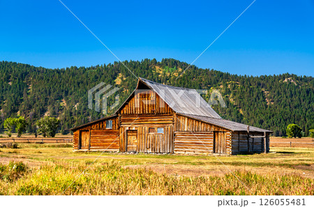 T.A. Moulton barn at Mormon Row Historic District in Grand Teton National Park in Wyoming, United States 126055481