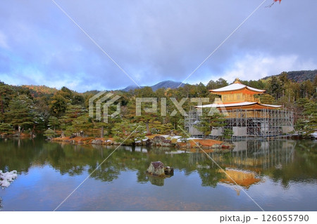 京都 早朝雪化粧の金閣寺 京都 早朝雪化粧の金閣寺 126055790