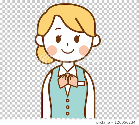 微笑的女接待員的插圖 微笑的女接待員的插圖 126056234