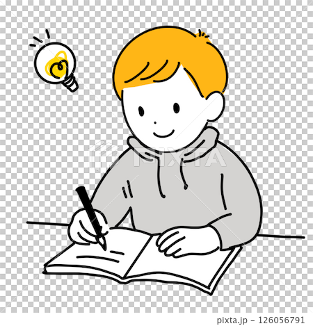 勉強する男の子 126056791
