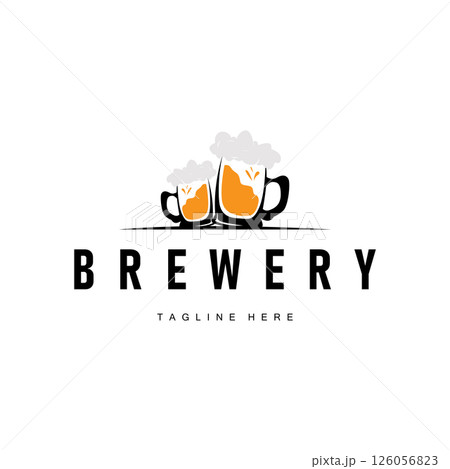 vintage brewery logo design concept, whiskey drink with simple minimalist concept, symbol template for product brand, restaurant, bar, cafe vintage brewery logo design concept, whiskey drink with simple minimalist concept, symbol template for product brand, restaurant, bar, cafe 126056823
