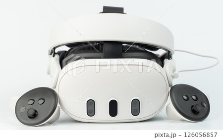 Innovative virtual reality headset with controllers for immersive gaming experiences 126056857