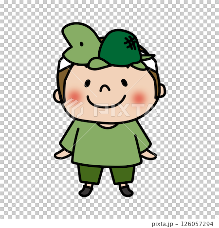 一個男孩在派對上戴著烏龜面具 一個男孩在派對上戴著烏龜面具 126057294