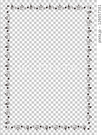 簡單手繪可愛的聖誕方框 126057381