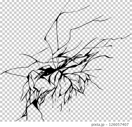 Cracked texture illustration material 126057407