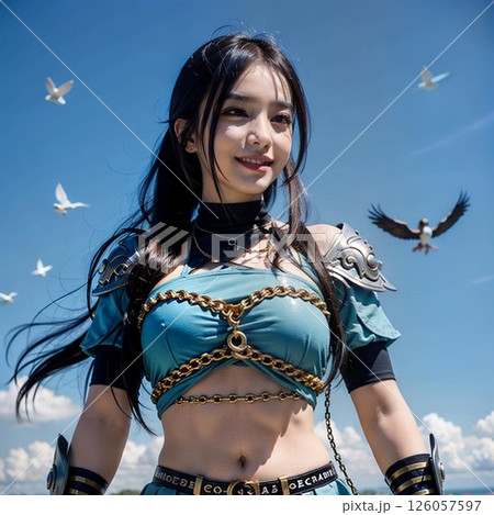 青空と戦士コスプレ 青空と戦士コスプレ 126057597