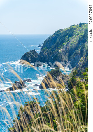 「岩手県」黒崎展望台から眺めた風景　北山崎 126057843