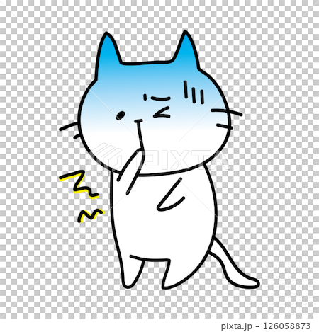 白貓嘔吐和腹瀉 126058873