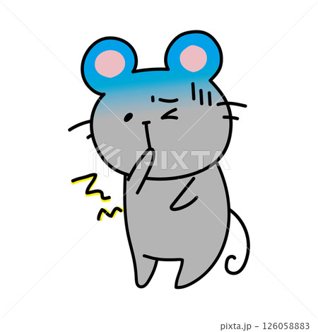 嘔吐下痢に苦しむネズミ 嘔吐下痢に苦しむネズミ 126058883