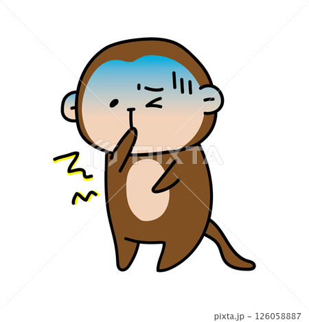 嘔吐下痢に苦しむ猿 126058887