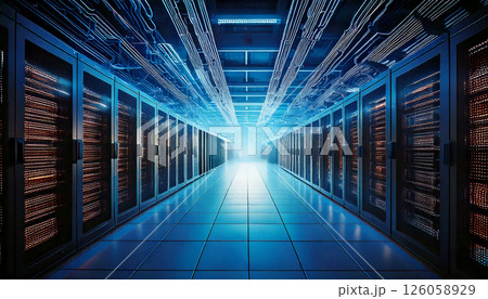 テクノロジー データセンター 生成AI 背景  テクノロジー データセンター 生成AI 背景  126058929