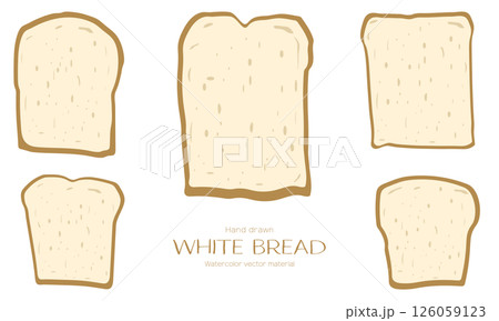 いろいろな食パンのイラスト 126059123